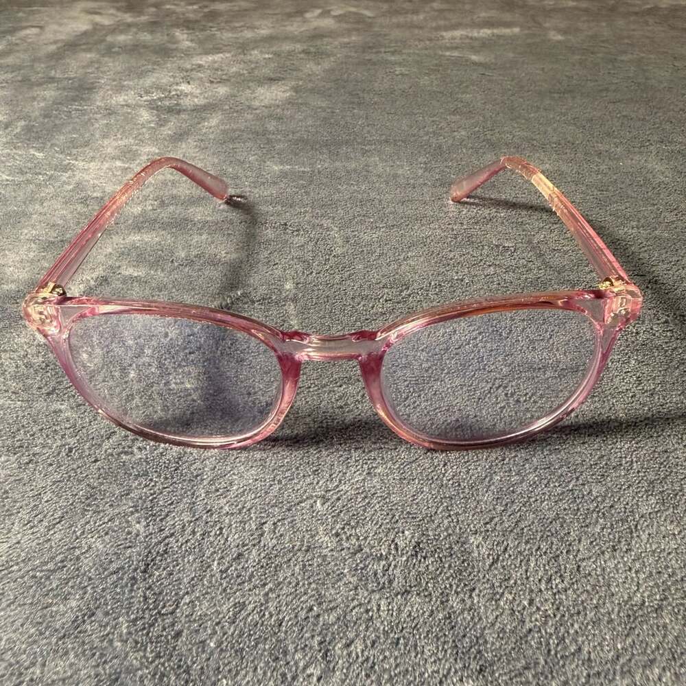 Pink Transparent Frame Blue Light Blocking Glasses